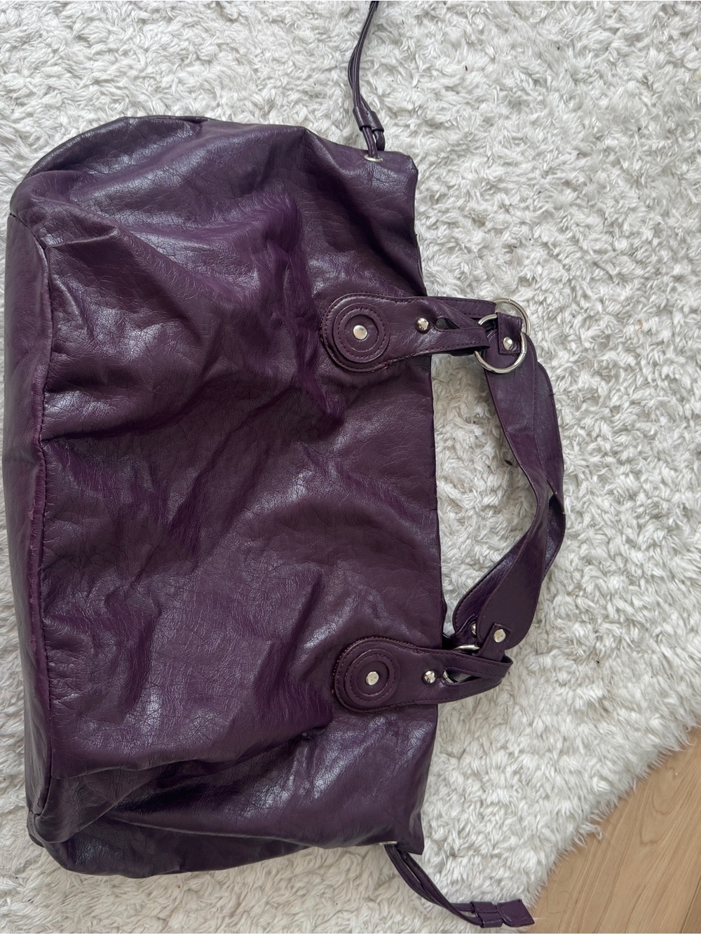 Purple Shoulder Tote Bag